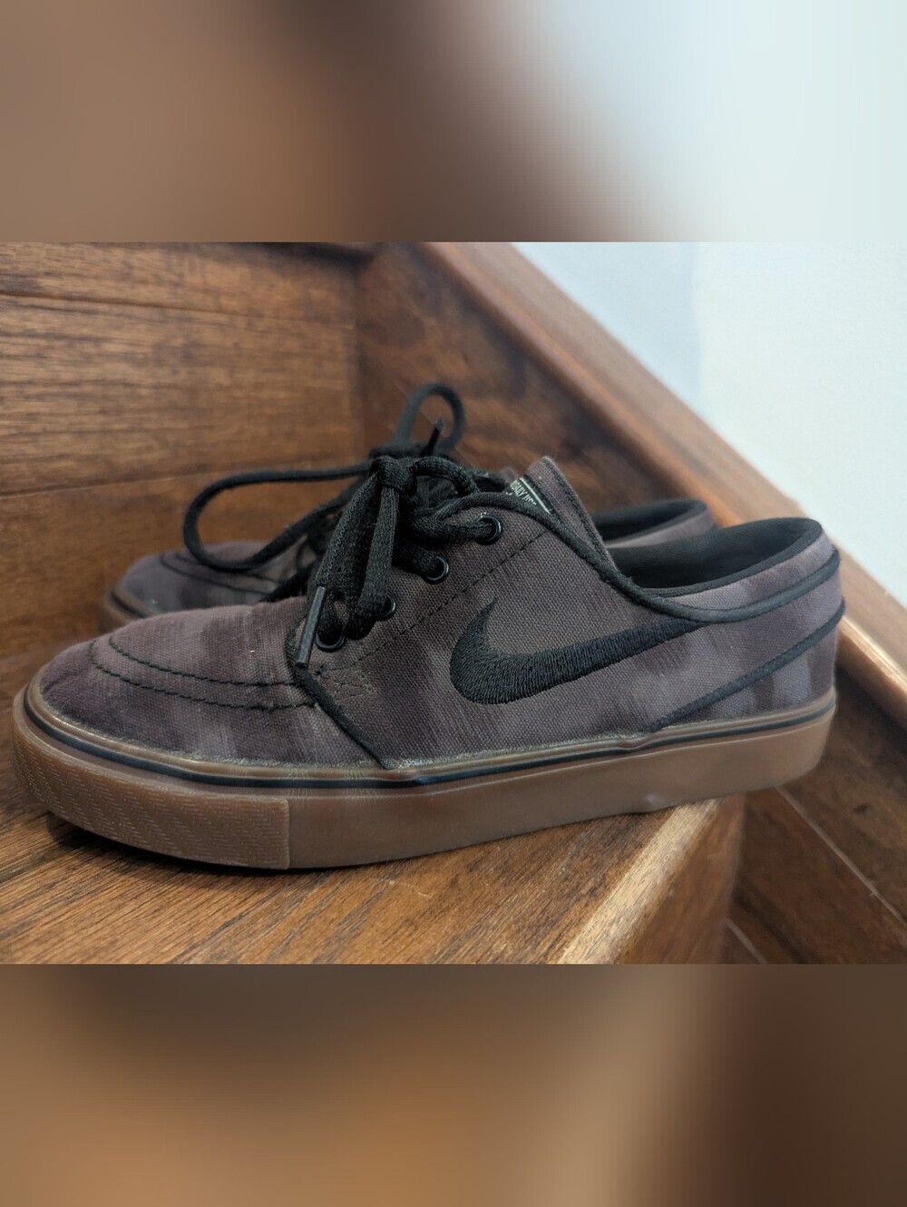 Nike Zoom SB Shoes Size 4 Youth Brown Black Signature Stefan Janoski pro model